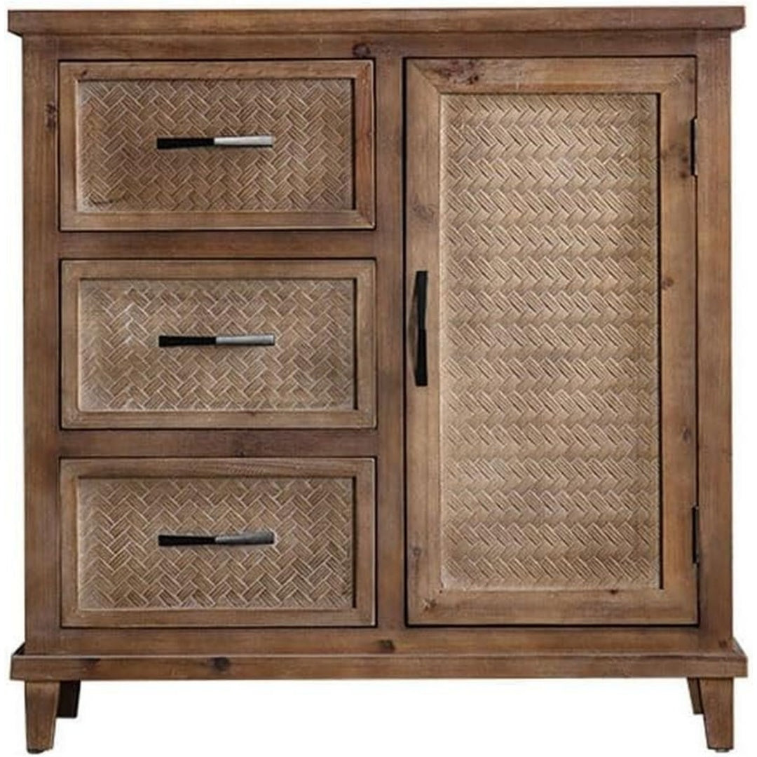 Reliefstrukturen bestimmen das Erscheinungsbild von dem Sideboard