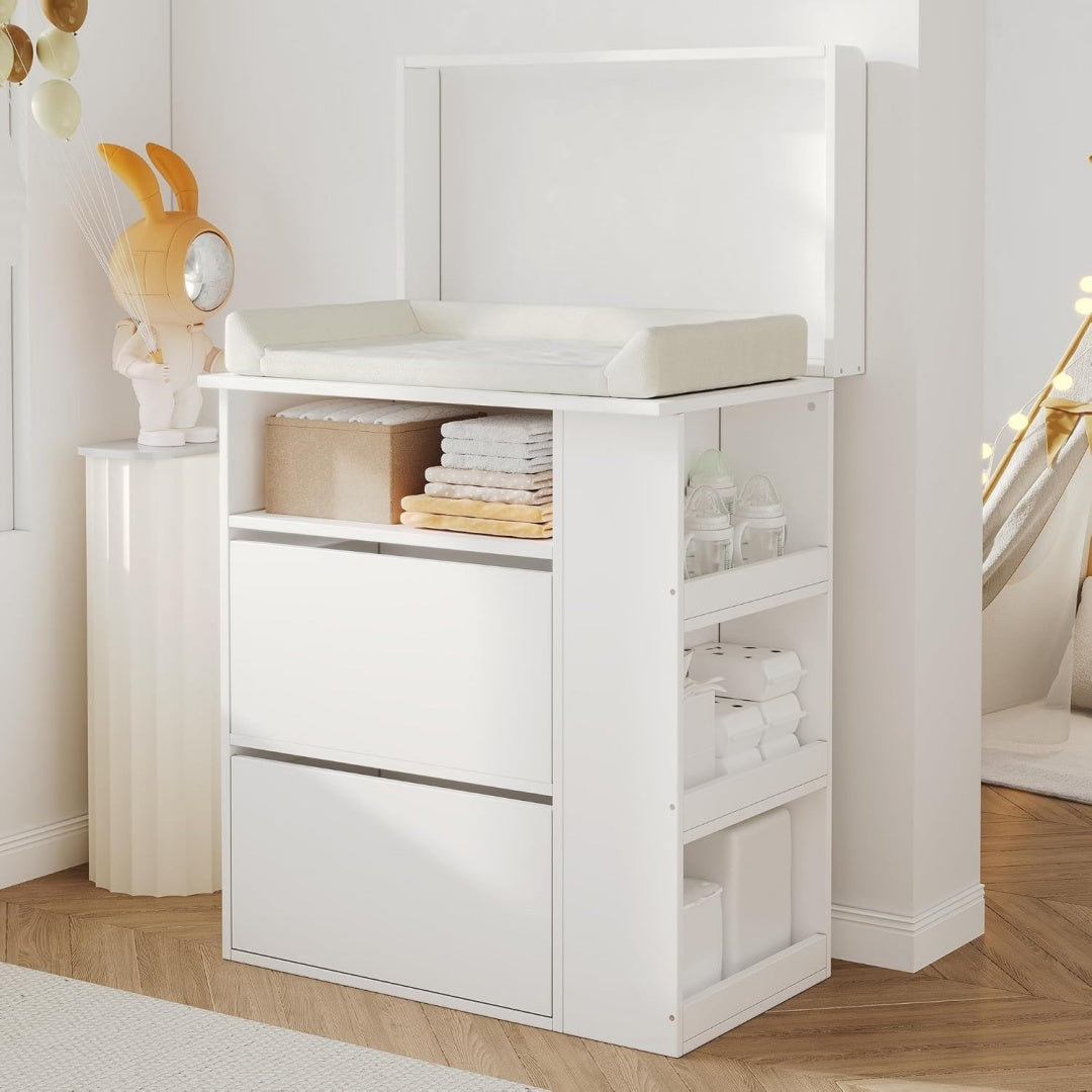 Das Sideboard misst 82 x 50 x 100 cm in Weiss