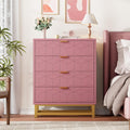 Sideboard mit 4 Schubladen, goldfarbenen Griffen und Metallgriffen