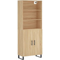 Geschlossener Stauraum ergaenzt das Sideboard aus Samt