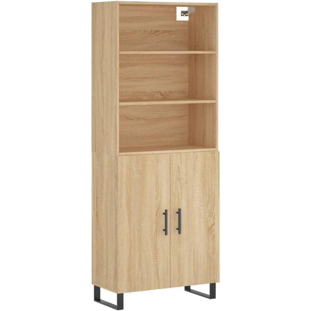 Geschlossener Stauraum ergaenzt das Sideboard aus Samt
