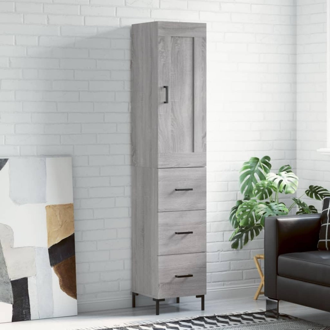 Hochschrank aus Holzwerkstoff mit den Massen 34.5 x 34 x 180 cm