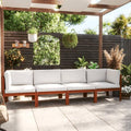 Sofa in Naturbraun mit weichen Polstern