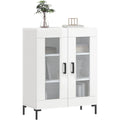 Glaenzende Oberflaechen an dem Sideboard aus Holzwerkstoff und Metall