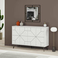 Sideboard mit beschichteten Flaechen, 4 Tueren und geschlossenem Stauraum