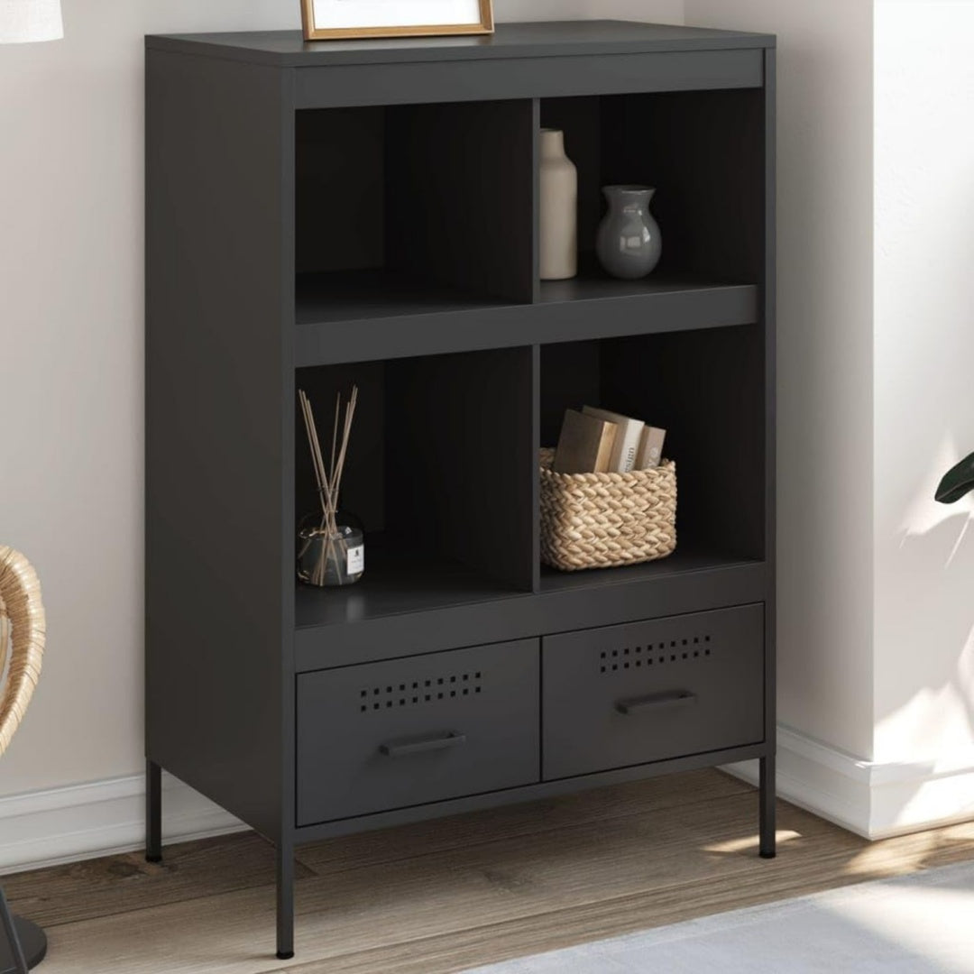 Sideboard mit den Massen 68 x 39 x 101.5 cm in Schwarz