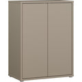 Eine Gestaltung in Taupe kennzeichnet das Sideboard