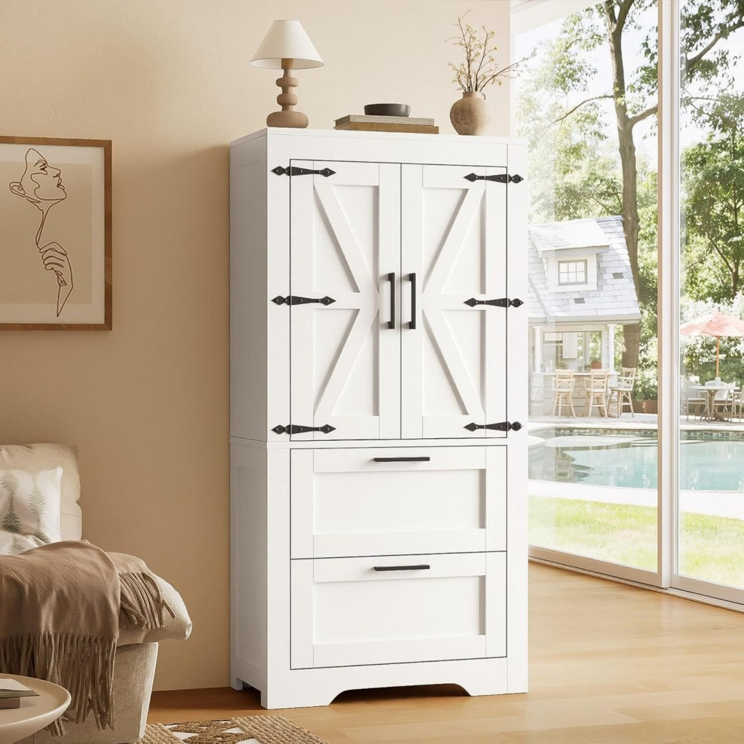 Sideboard verbindet 2 Schubladen und eine stapelbare Form
