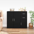 Sideboard mit den Massen 91 x 29.5 x 75 cm in Schwarz