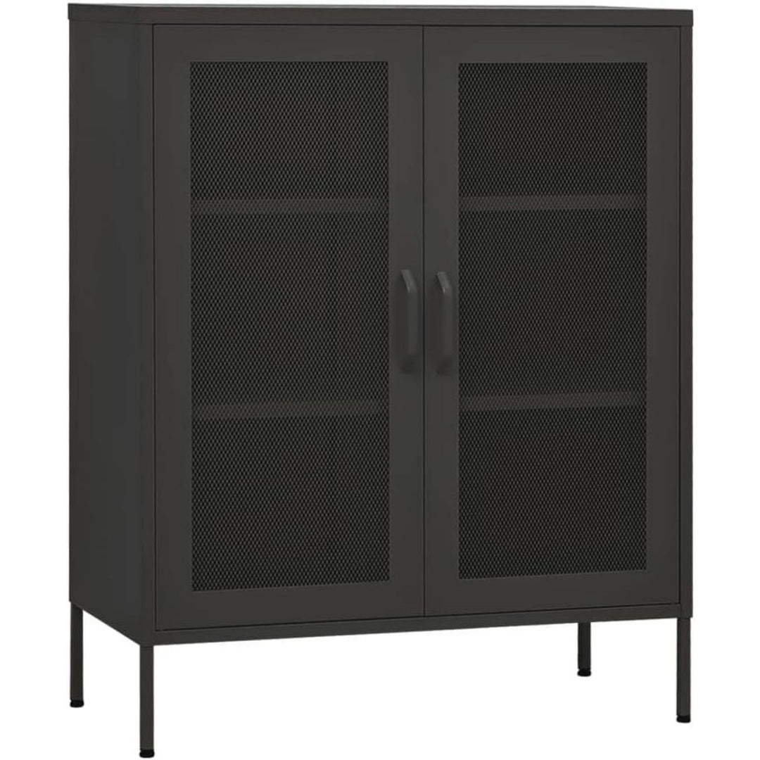 Anthrazit gibt dem Sideboard einen farblichen Akzent