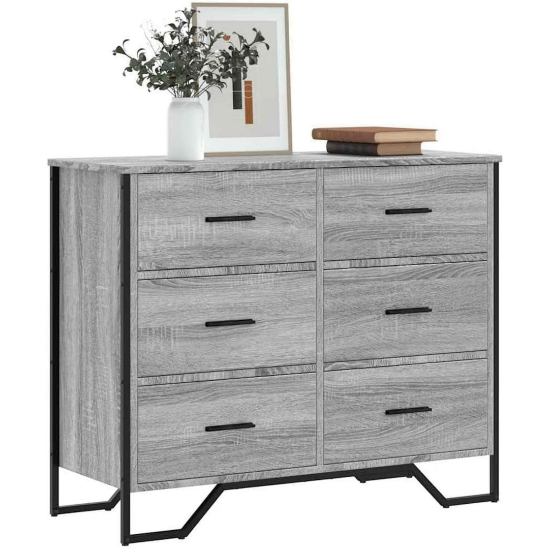 Sideboard aus Holzwerkstoff zeigt Schubladen